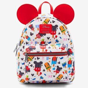 LOUNGEFLY Disney Mickey Mouse & Friends Popsicle Mini Backpack nwt